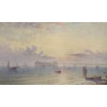 Frederick Miller (fl.1875-1900), watercolour, View of the Chain Pier at Brighton, signed and dated