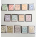 Great Britain stamps in two folders with 1840 1d black used (2), Edward VII 10 sh. used, George V