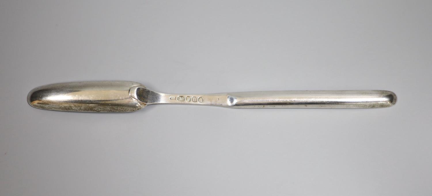 A George III silver marrow scoop, Soloman Hougham, London, 1803, 23.5cm. - Image 2 of 2
