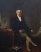 Early 19th Century English School Portrait of a seated gentlemanOil on canvas59 x 47cm.