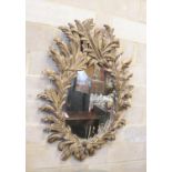 An 18th century style gilt acanthus framed wall mirror, width 100cm, height 140cm