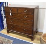 A George III mahogany chest, width 91cm, depth 45cm, height 94cm