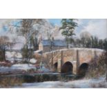 Clive Madgwick (1934-1995) 'Beside the old bridge'oil on canvassigned60 x 90cm