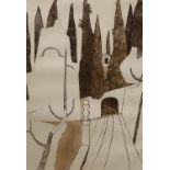 Julian Trevelyan (1910-1988), etching, Villa Gamberaia, signed in pencil, 89/100, 48 x 35cm