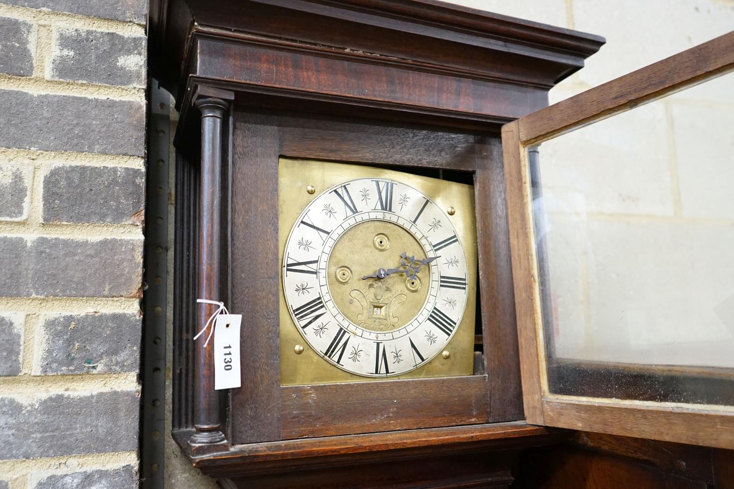 An 18th century oak 30 hour longcase clock, height 200cm - Image 4 of 8