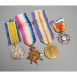 A WWI trio to J. 28219 Thomas H Parnham Able Seaman, Royal Navy, KIA aboard destroyer HMS Strongbow,