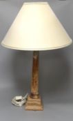 An onyx lamp with shade 68cm total height incl shade