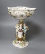 A Sitzendorf porcelain figural centrepiece 28cm