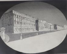 John Piper (1903-1992), etching and aquatint, Brunswick Terrace 1939, 21 x 27cm