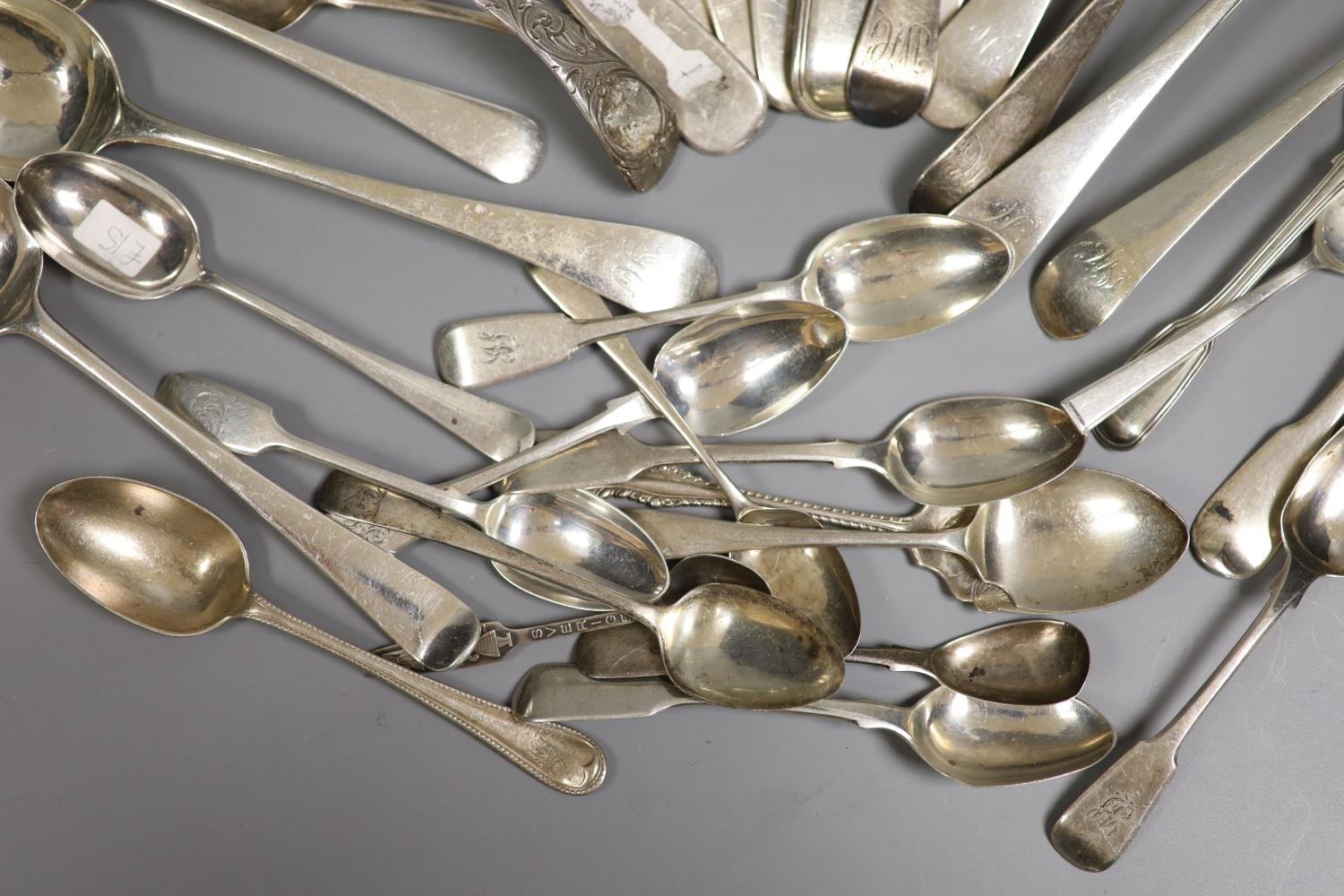 A small quantity of assorted English and continental flatware, various dates and makers, 46oz. - Image 2 of 4