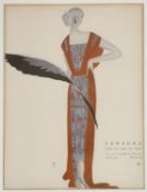 Benito, colour print, 'Tanagra Robe du Soir', 24 x 18cm