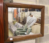 A Victorian rosewood framed wall mirror, width 78cm, height 64cm