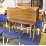 An Edwardian mahogany Sutherland table, width 68cm, depth 21cm, height 68cm