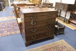 A George III mahogany chest fitted slide, width 86cm, depth 48cm, height 85cm