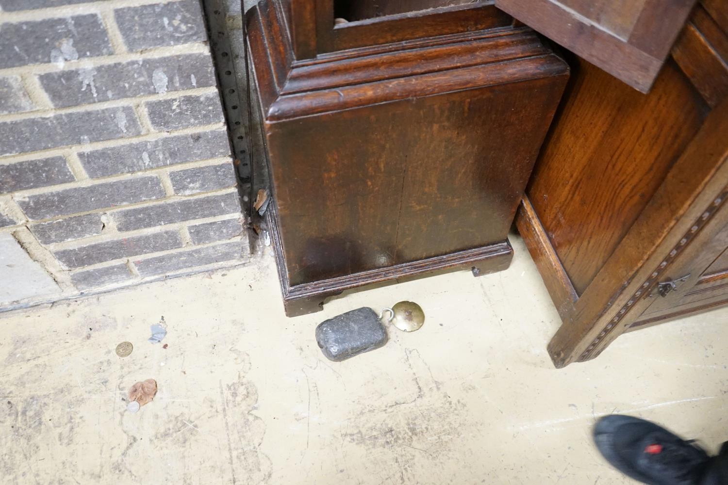 An 18th century oak 30 hour longcase clock, height 200cm - Image 7 of 8