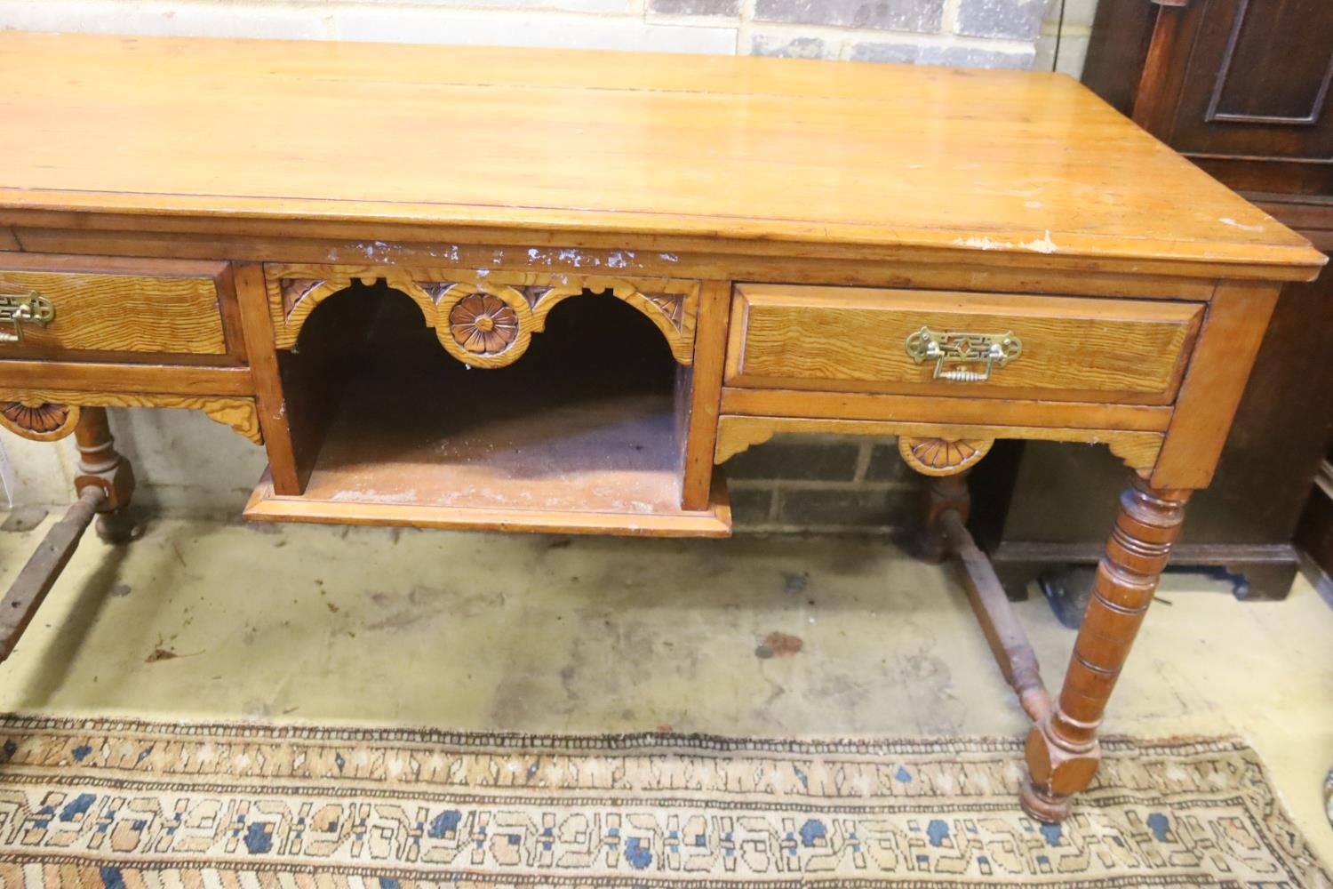 A Victorian dressing table, width 122cm, depth 50cm, height 76cm - Image 3 of 3