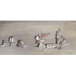 After Yves Tanguy (1900-1955), watercolour, Untitled, bears signature and dated 1972, 11.5 x 25.5cm