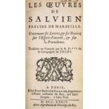 ° Salvian. Les Oeuvres de Salvien, prestre de Marseille…half title, approbation and privilege pages,