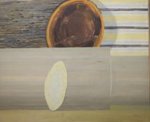 David Holt (1928-2014), oil on board, 'Wood Pile', signed and dated 1973, 76 x 91cm