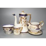 An extensive Noritake tea and coffee service with cobalt blue and gilt decoration