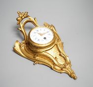 A 19th century French eight day ormolu cartel timepiece, height 29cm