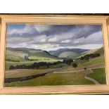 Anne Brook, two oils on canvas, Near Barden, Wharfdale & Wharfedale from Grass Woods, signed, 40 x