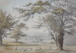 Anthony Devis (1729-1816) Bagshot Heath, Surreyink and watercolour1970 Fine Art Society Exhibition