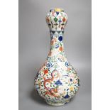 A Chine wucai 'dragon' vase, Jiajing mark, 19th/20th century, height 43cm