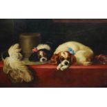 After Sir Edwin Henry Landseer (1802-1873) 'The Cavalier’s Pets'oil on canvas50 x 75cm