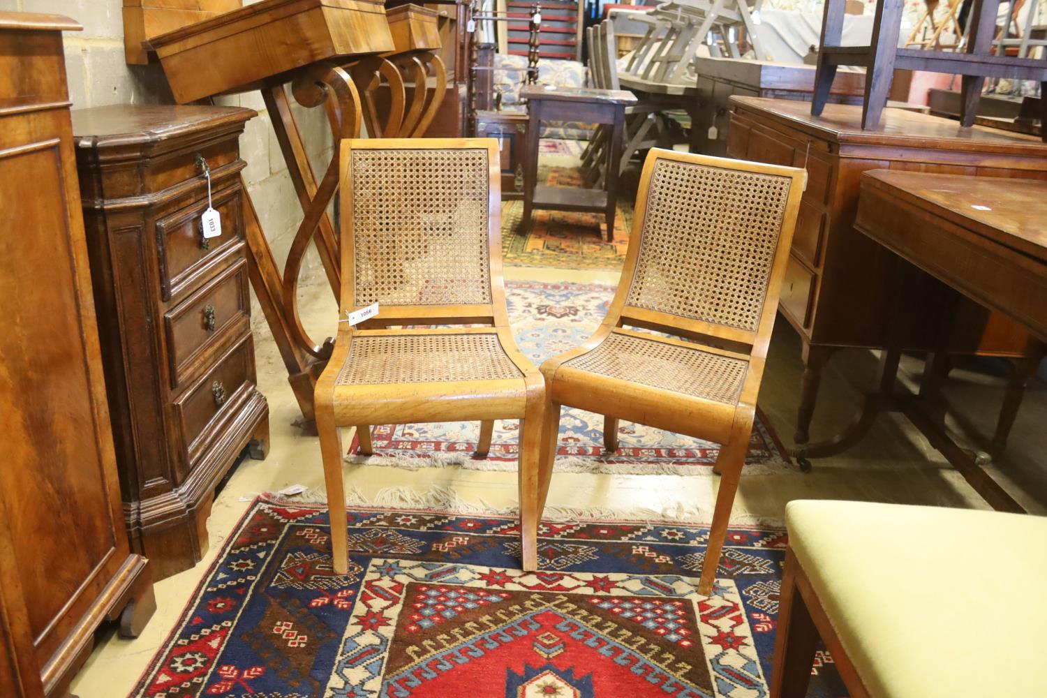 A pair of Italian caned side chairs - Image 2 of 2