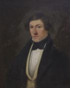 Mid 19th century English School, oil on canvas, Portrait of a gentleman, 75 x 62cm