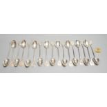 A set of seventeen early 20th century 'Hong Kong Cricket Club' coffee spoons, 10.6cm, 168 grams.