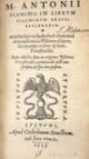 ° Flaminius, Marcus Antonius. In Librum Psalmorum Explanatio ...engraved title device; 757, (