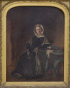 Victorian School, oil on canvas, Portrait of a seated lady, 60 x 46cm