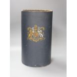 Cylindrical cartridge case with royal arms transfer 38cm