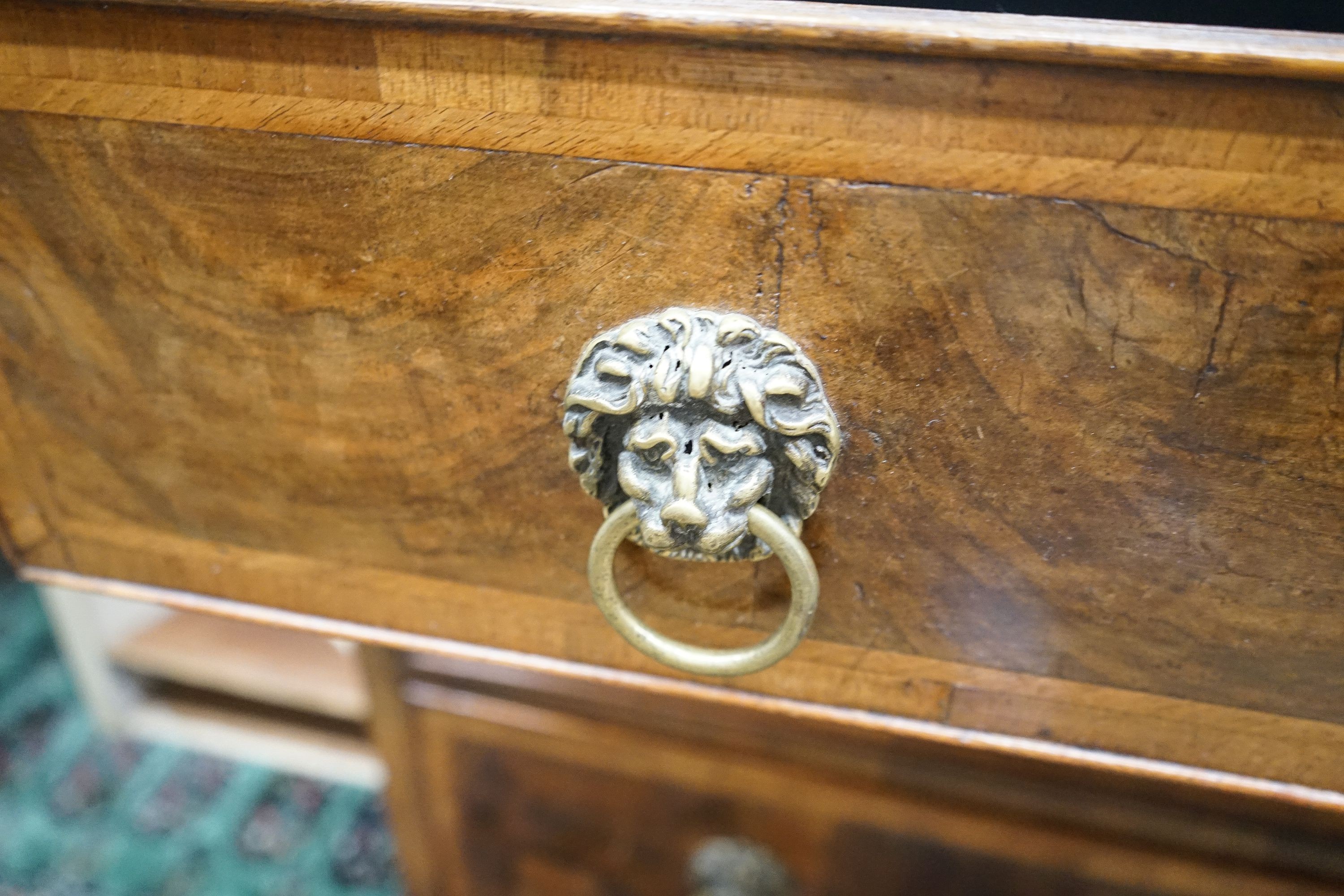 A walnut and oak chest of drawers, width 103cm, depth 52cm, height 82cm - Image 5 of 5