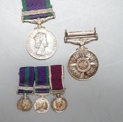 Various QEII medals to include GSM with Northern Ireland clasp to D8008248 SAC R. GILBERT RAF,