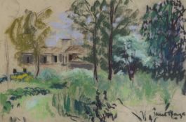 Paul Maze (1887-1979), pastel, French landscape, signed, 36 x 53cm.