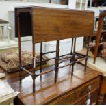 An Edwardian mahogany spider leg table, width 83cm, depth 29cm, height 72cm