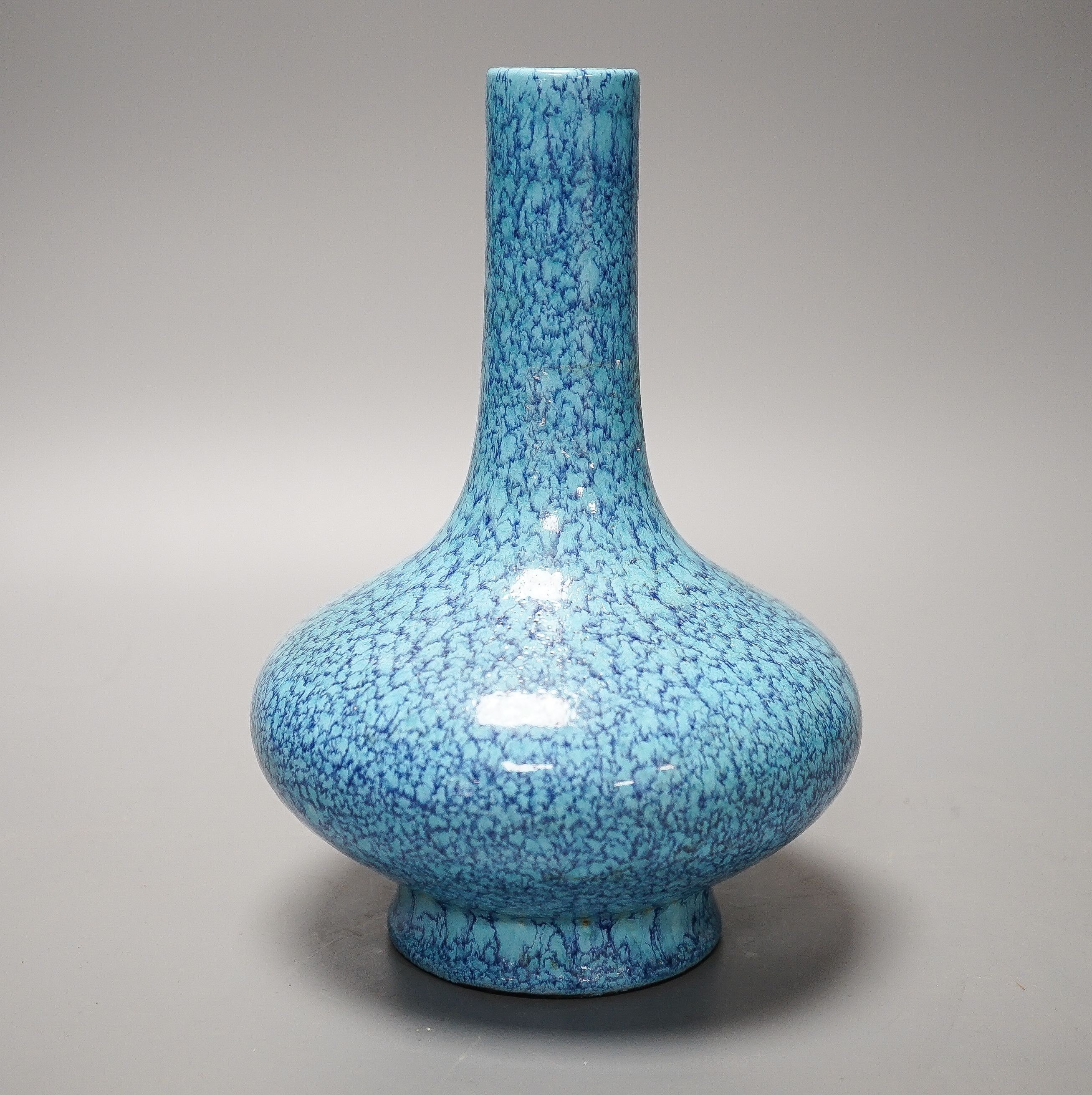 A Chinese robin’s-egg glazed vase 21cm - Image 2 of 5
