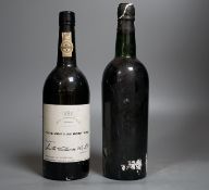 One bottle of Smith and Woodhouse vintage port 1975 and another bottle of Croft vintage port 196?