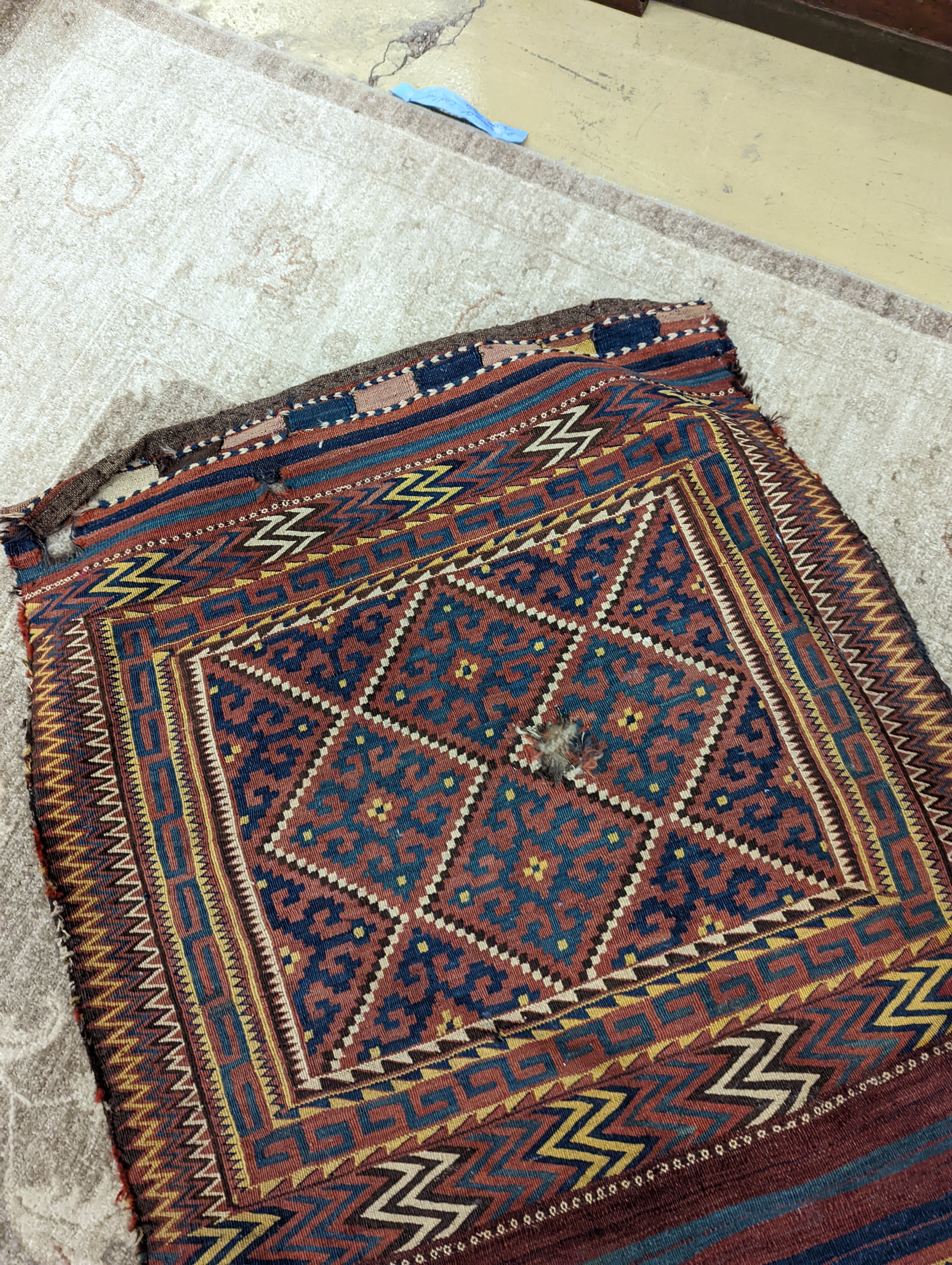 An Afghan Kelim bag/wall hanging, 280 x 78cm - Image 6 of 6