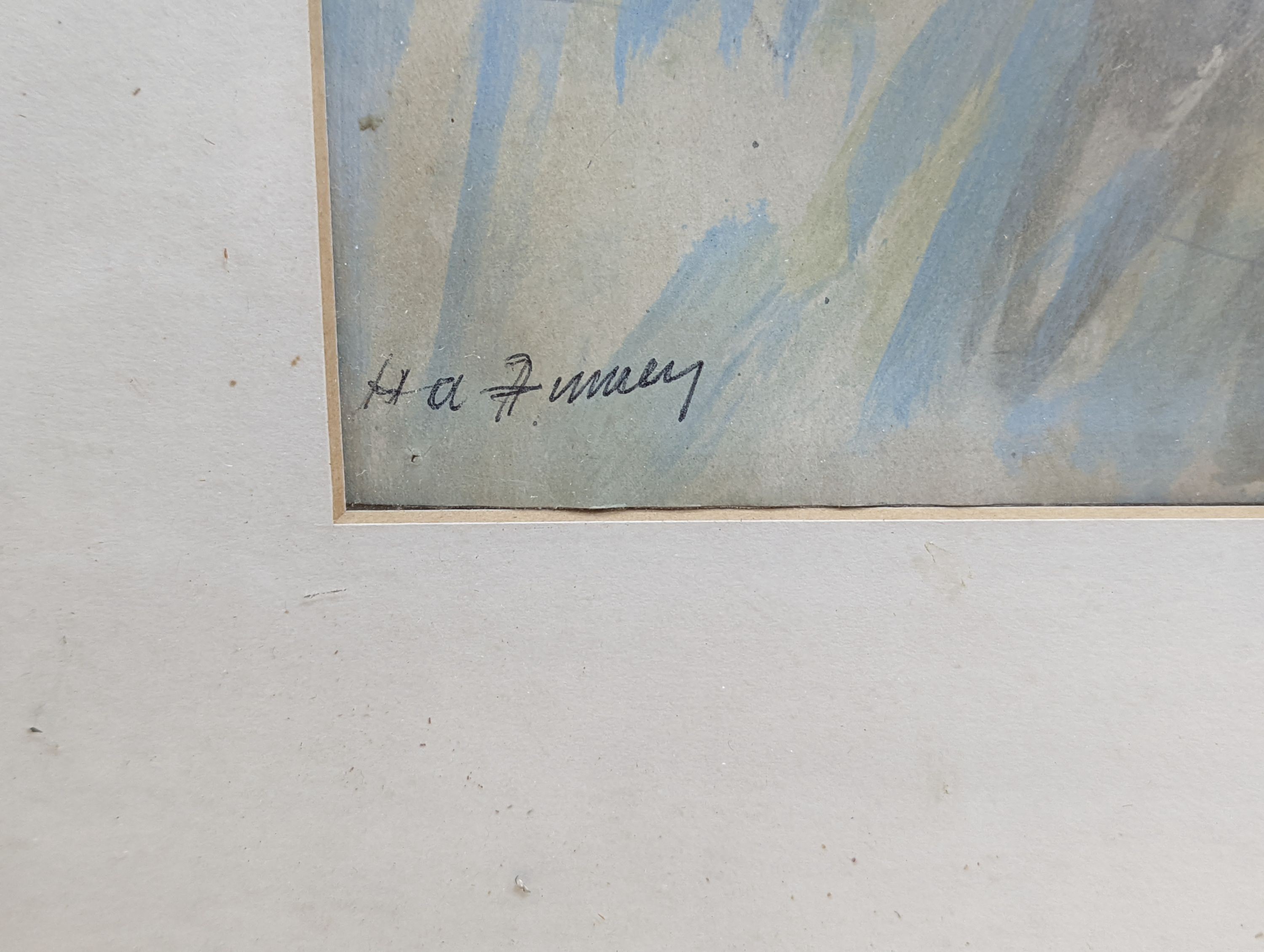 Hubert Arthur Finney (1905-1991), watercolour, Skaters in winter, signed, 41 x 57cm - Image 3 of 4