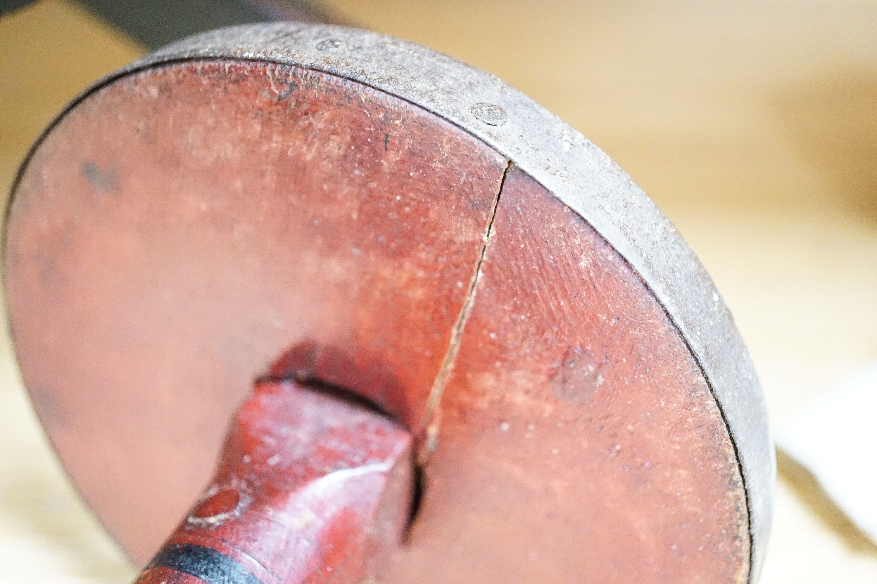 Miniature painted wood wheel barrel, 74cm long - Image 3 of 3