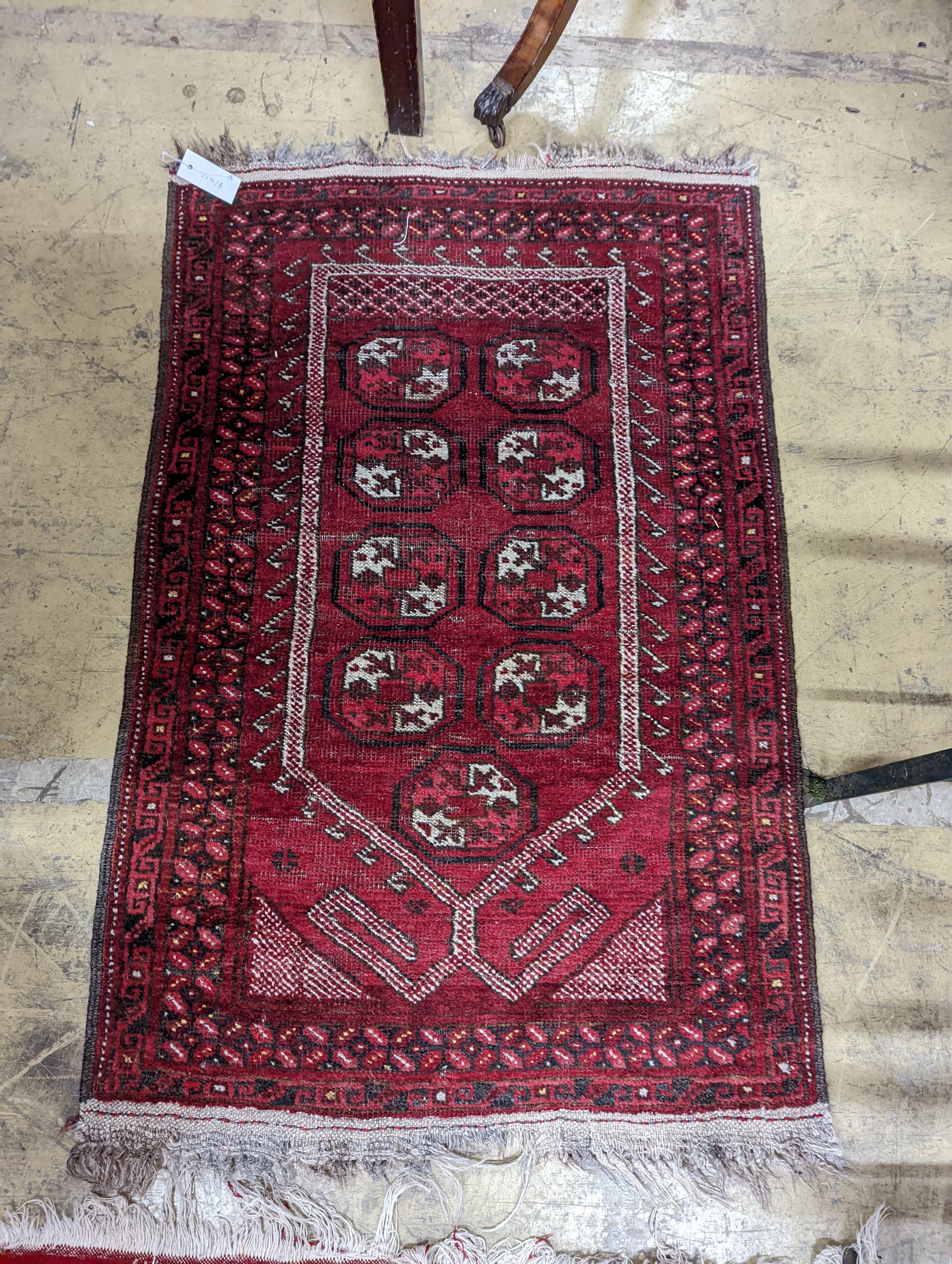Three Bokhara rugs, largest 134 x 99cm - Image 4 of 4