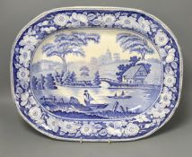 A Victorian Briar Rose pattern oval meat plate 44cm