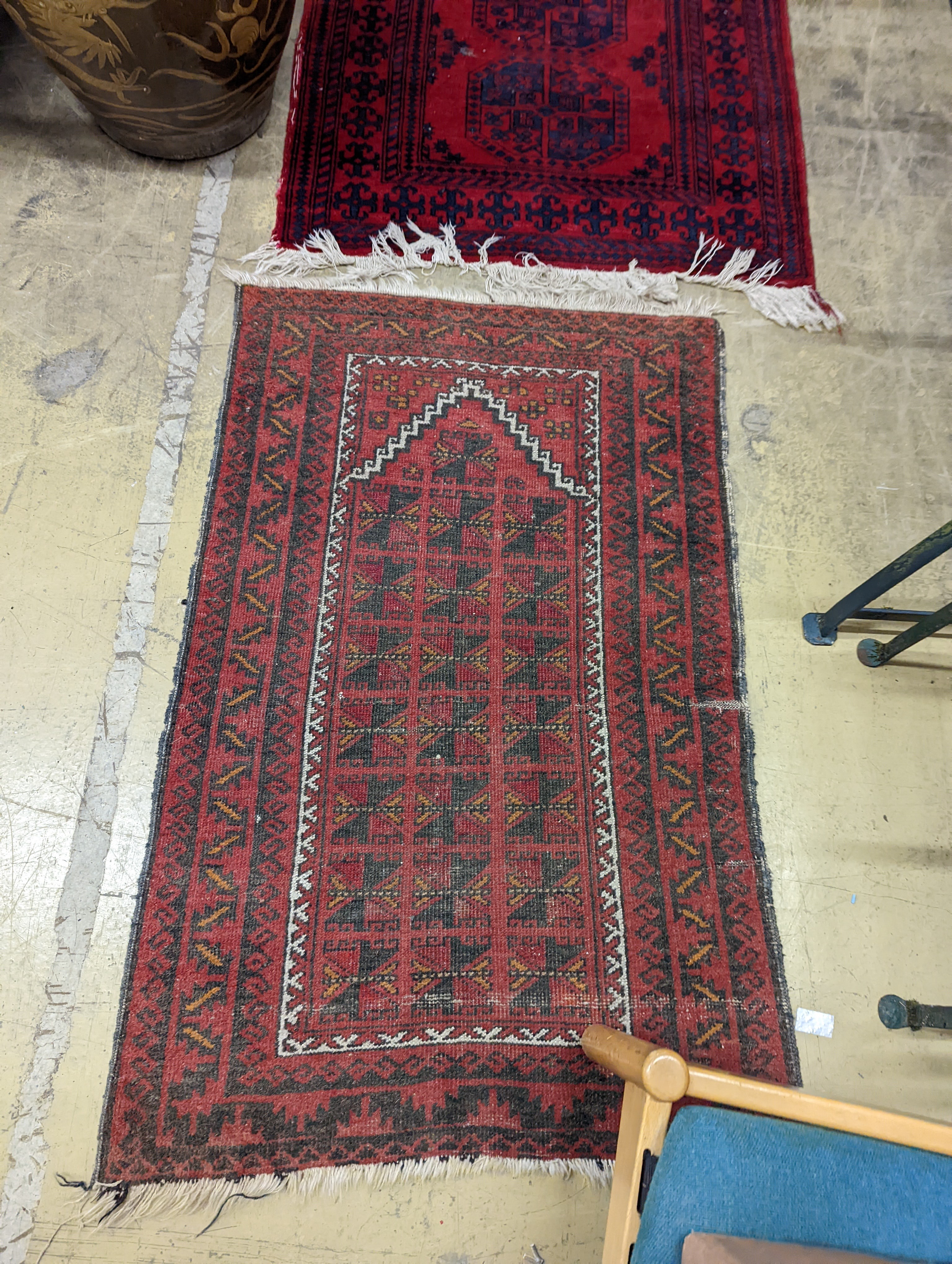 Three Bokhara rugs, largest 134 x 99cm - Image 2 of 4