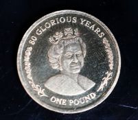 A 2006 Elizabeth II Gibraltar gold one pound coin.