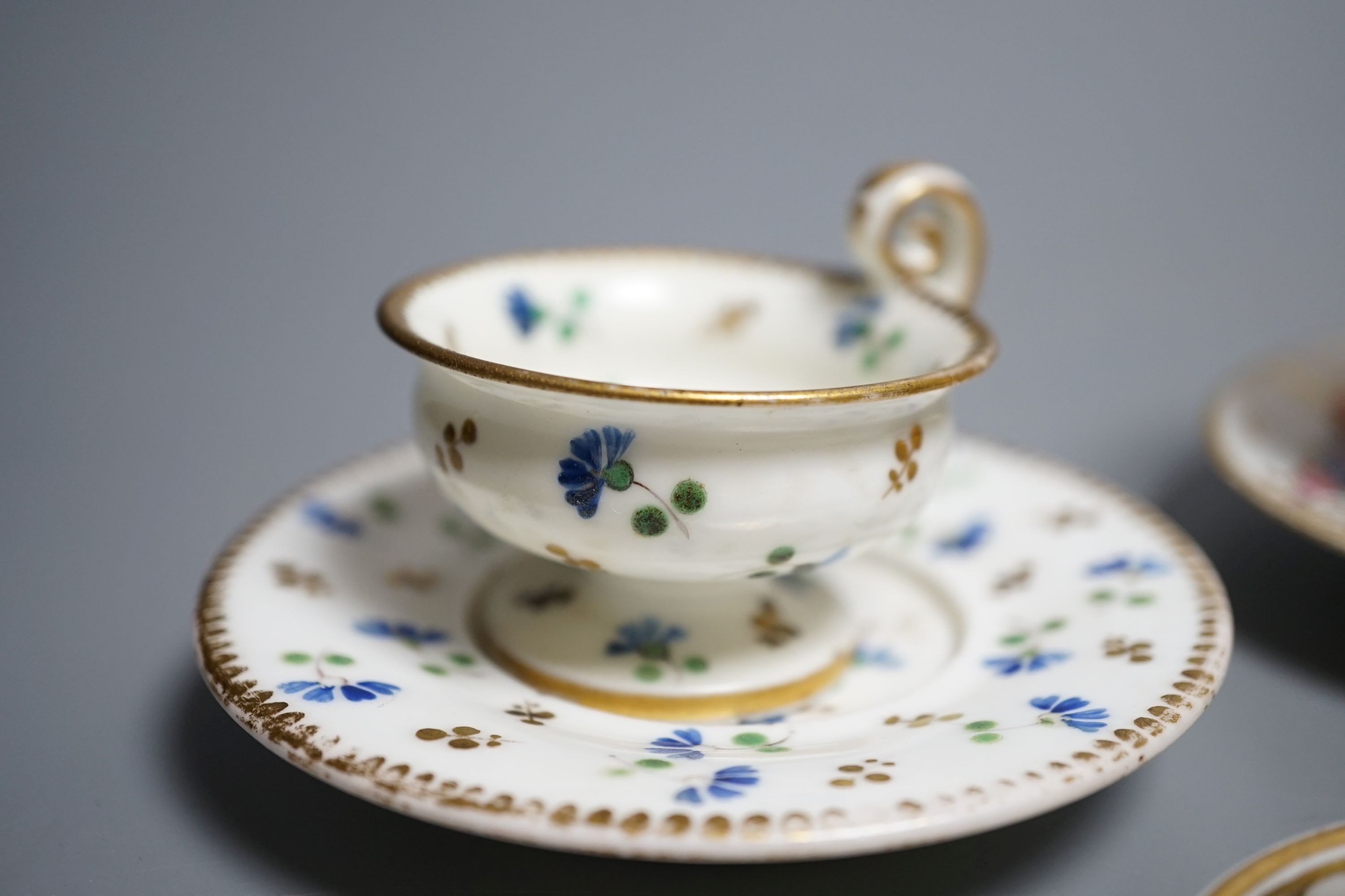 Four Coalport miniature teacups and saucers, c. 1820. Provenance - Mona Sattin collection of - Image 4 of 8