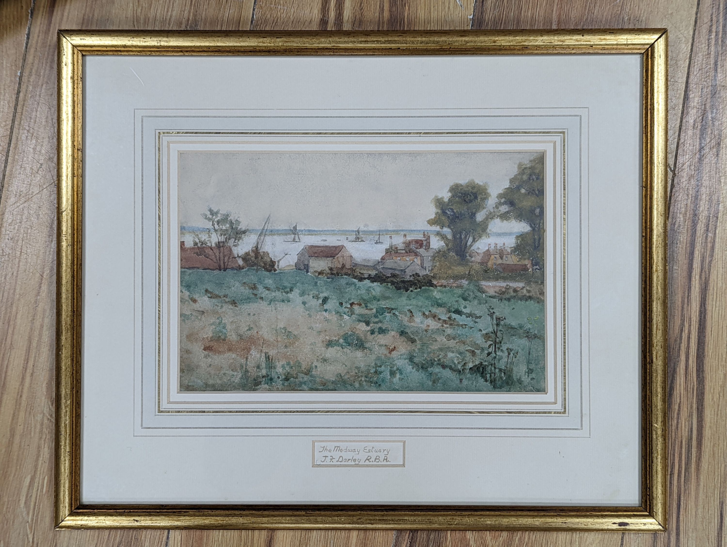 James Frederick Darley (1847-1932), watercolour, The Medway Estuary, 17 x 26cm - Image 2 of 4
